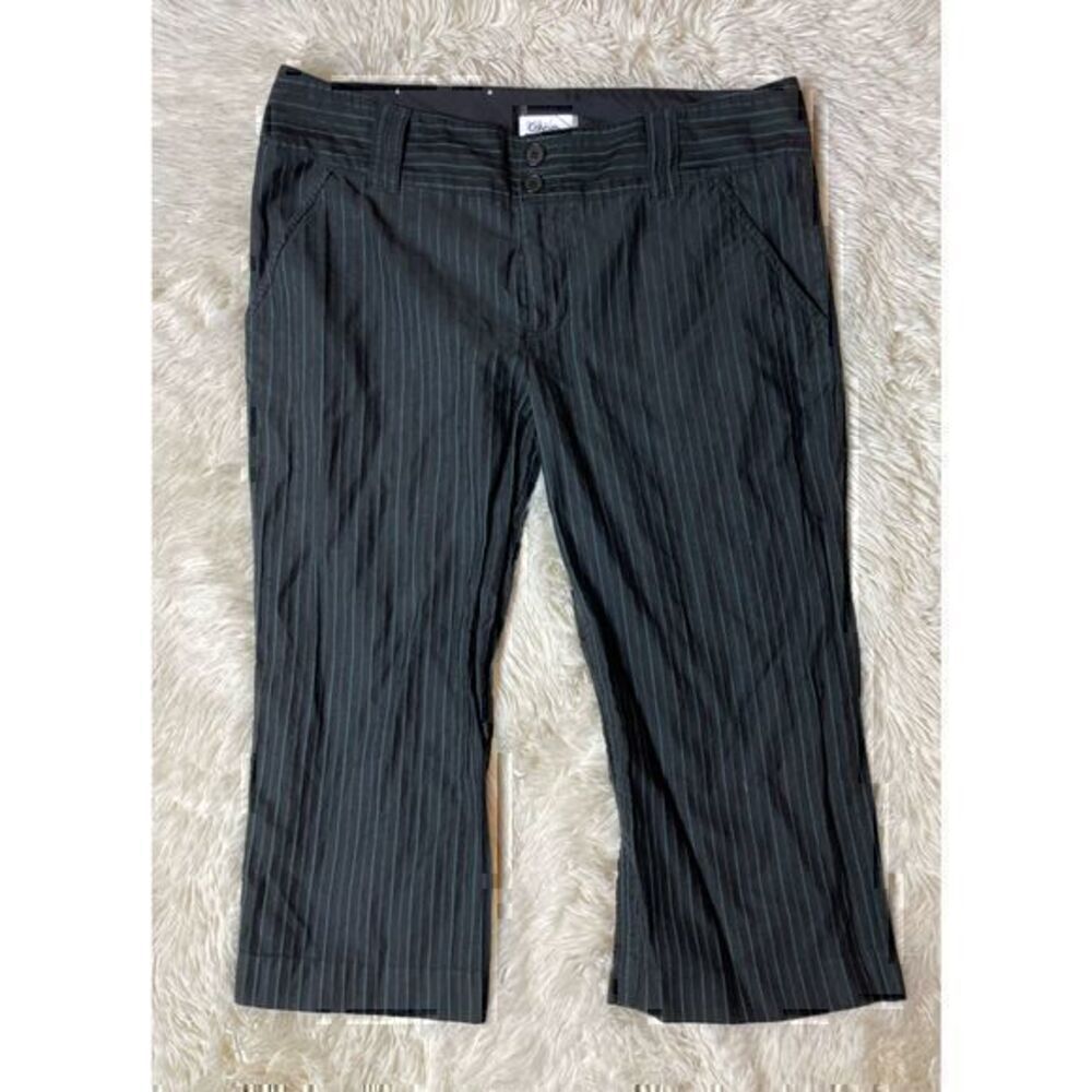 Turquoise & Black Pin Striped Calvin Klein Crop Pants Size 10